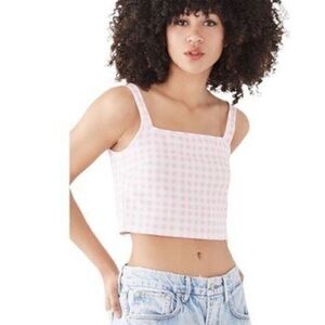 NWT Sokie Collective gingham crop top xl